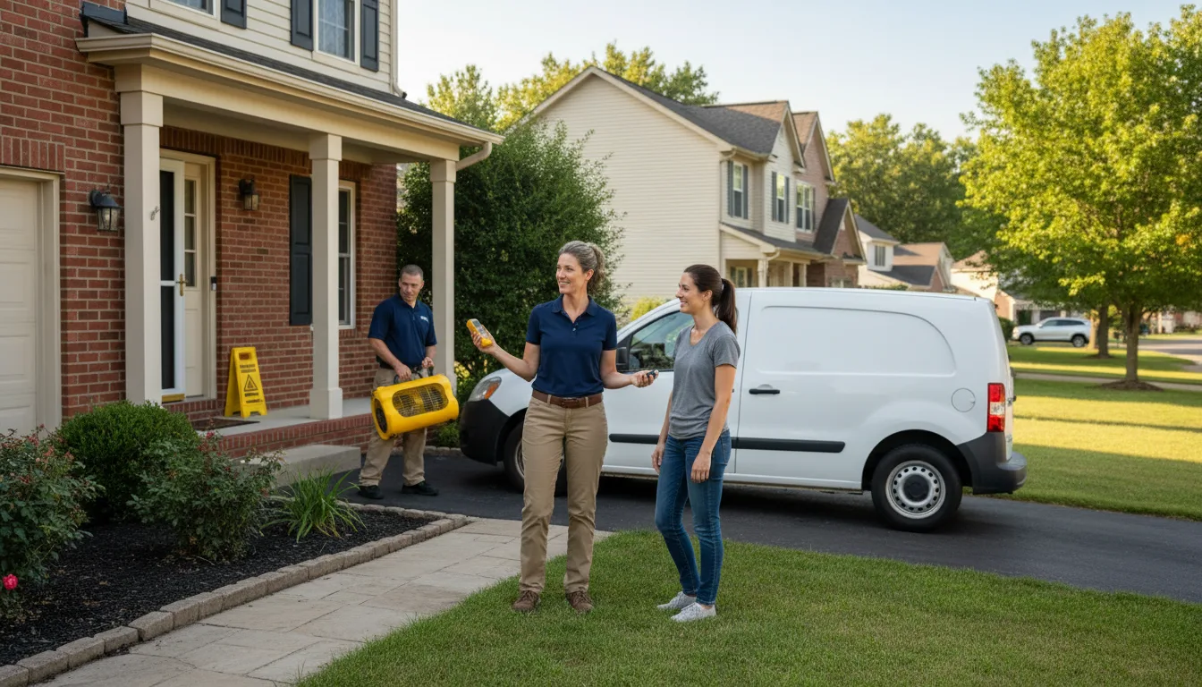 Residential water damage restoration in Seaton, IL